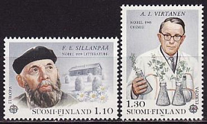 Финляндия, 1980, Европа, Известные личности, 2 марки
